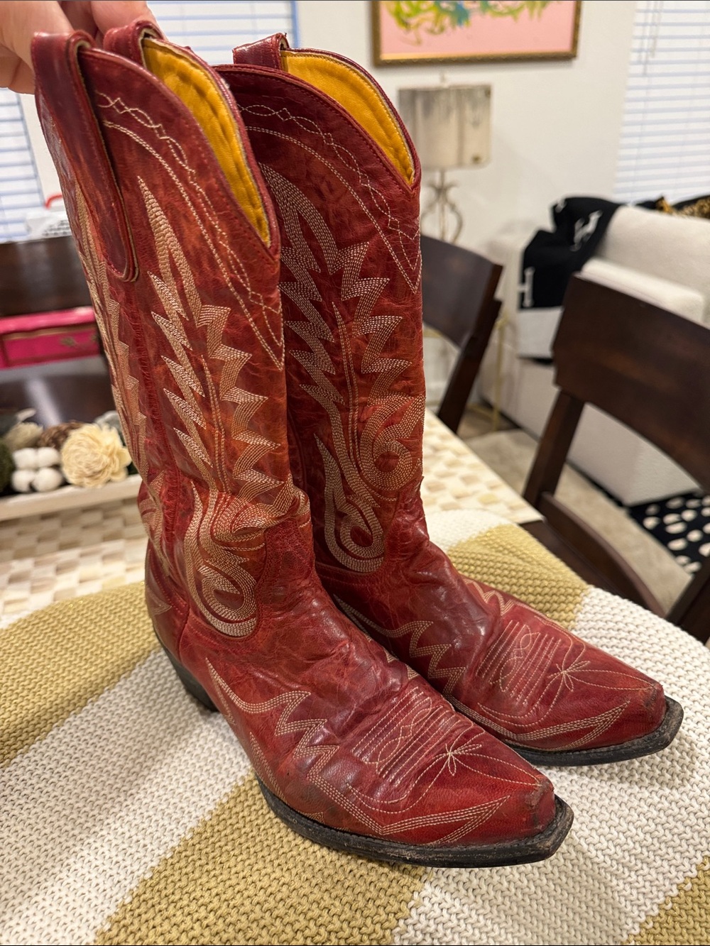 Old Gringo Red Embroidered Western Cowboy Boots